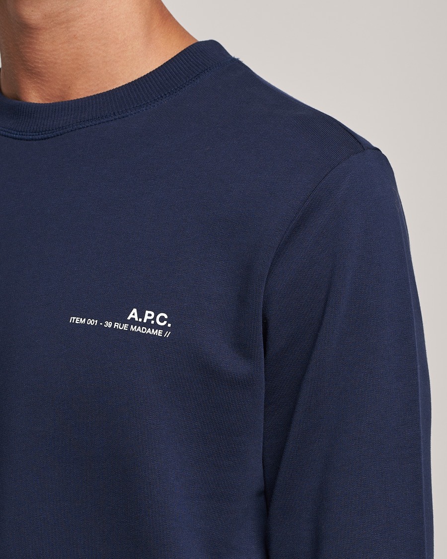 Herre | Trøjer | A.P.C. | Item Crew Neck Sweatshirt Navy