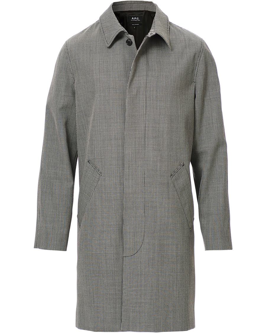 Herre | Jakker | A.P.C. | Houndstooth Mac Coat Light Grey
