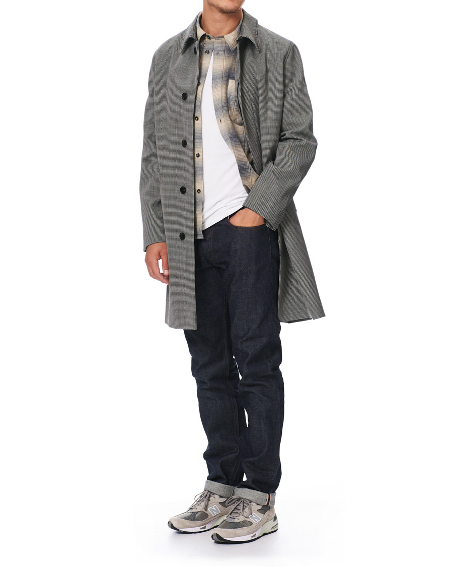 Herre | Jakker | A.P.C. | Houndstooth Mac Coat Light Grey