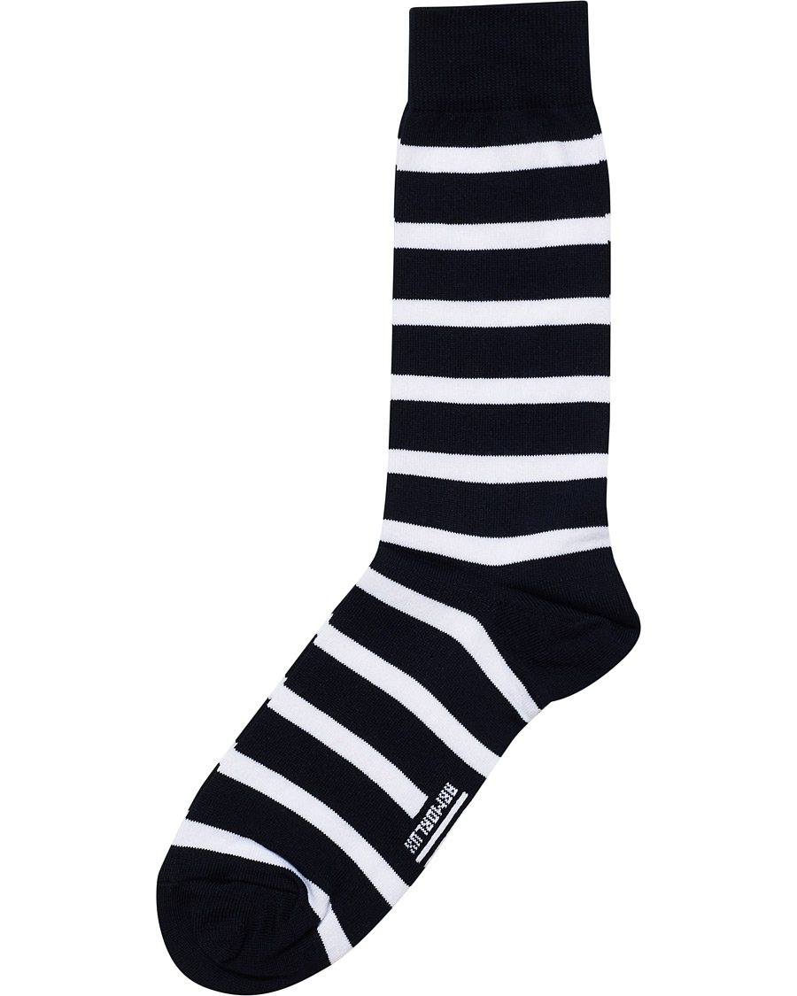 Herre | Undertøj | Armor-lux | Cotton Stripe Sock Navy/White 41-46
