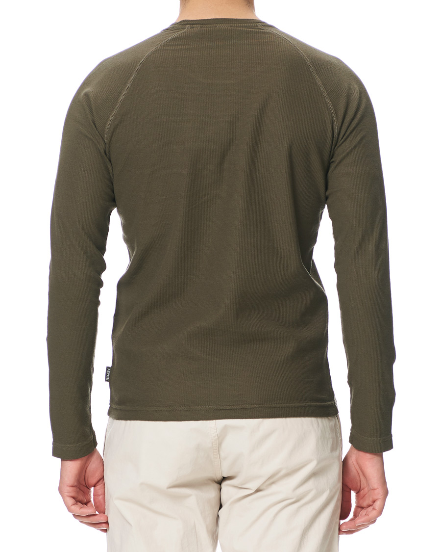 Herre | T-Shirts | Aspesi | Long Sleeve Raglan T-Shirt Military