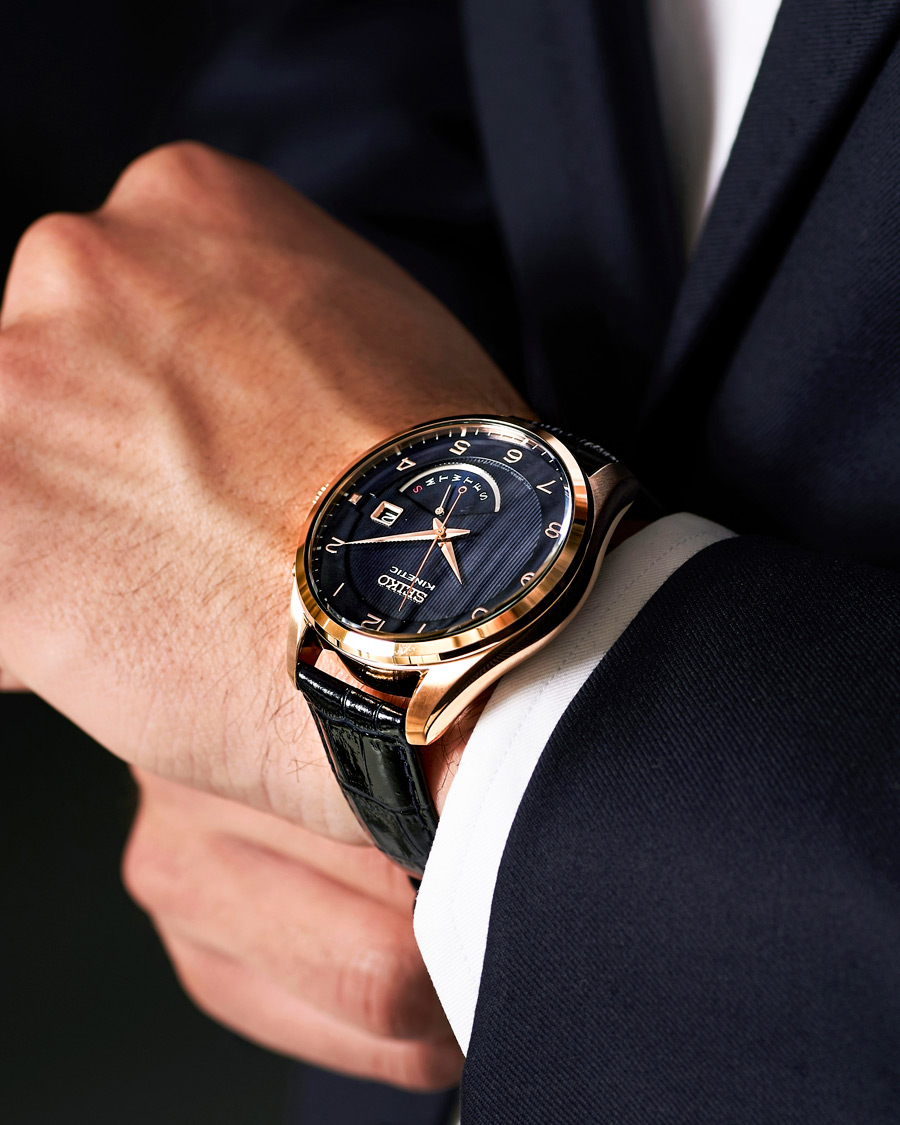 Herre | Seiko Kinetic 42mm Calf Leather/Blue Dial | Seiko | Kinetic 42mm Calf Leather/Blue Dial