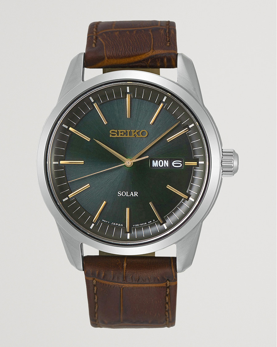 Herre |  | Seiko | Solar 40mm Sapphire/Green Dial