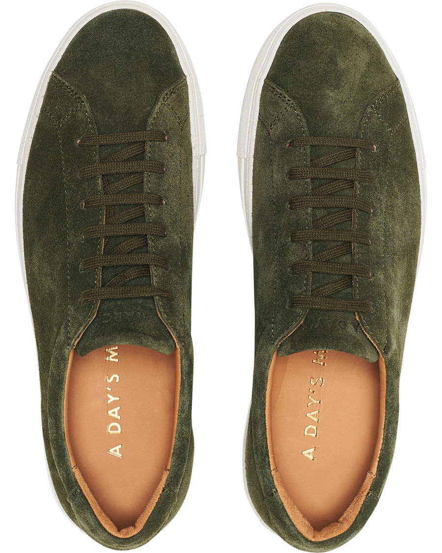 Herre | A Day's March Marching Sneaker Olive Suede 42 | A Day's March | Marching Sneaker Olive Suede 42