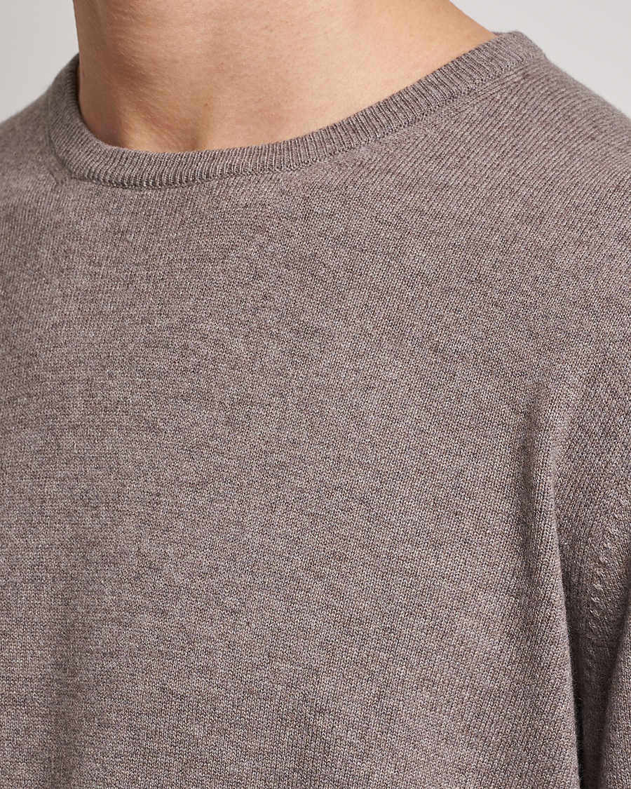 Herre | Trøjer | Gran Sasso | Wool/Cashmere Crew Neck Mud Brown