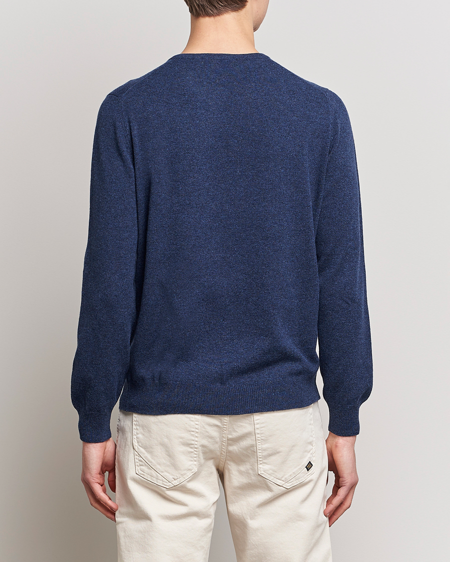 Herre | Trøjer | Gran Sasso | Wool/Cashmere Crew Neck Navy Melange