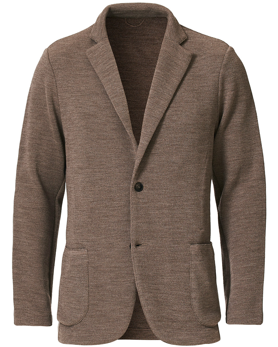 Herre | Blazere & jakker | Gran Sasso | Travel Wool Knitted Blazer Beige