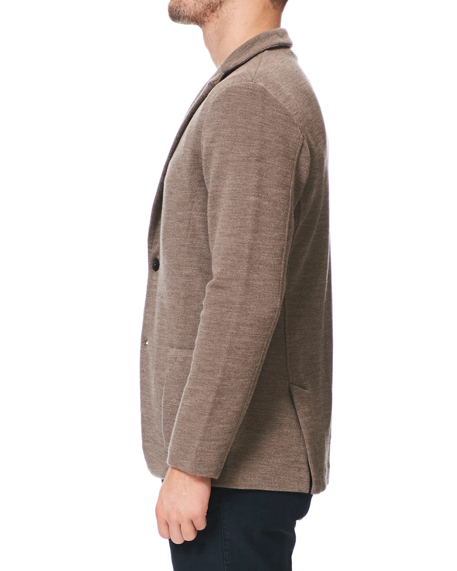 Herre | Blazere & jakker | Gran Sasso | Travel Wool Knitted Blazer Beige