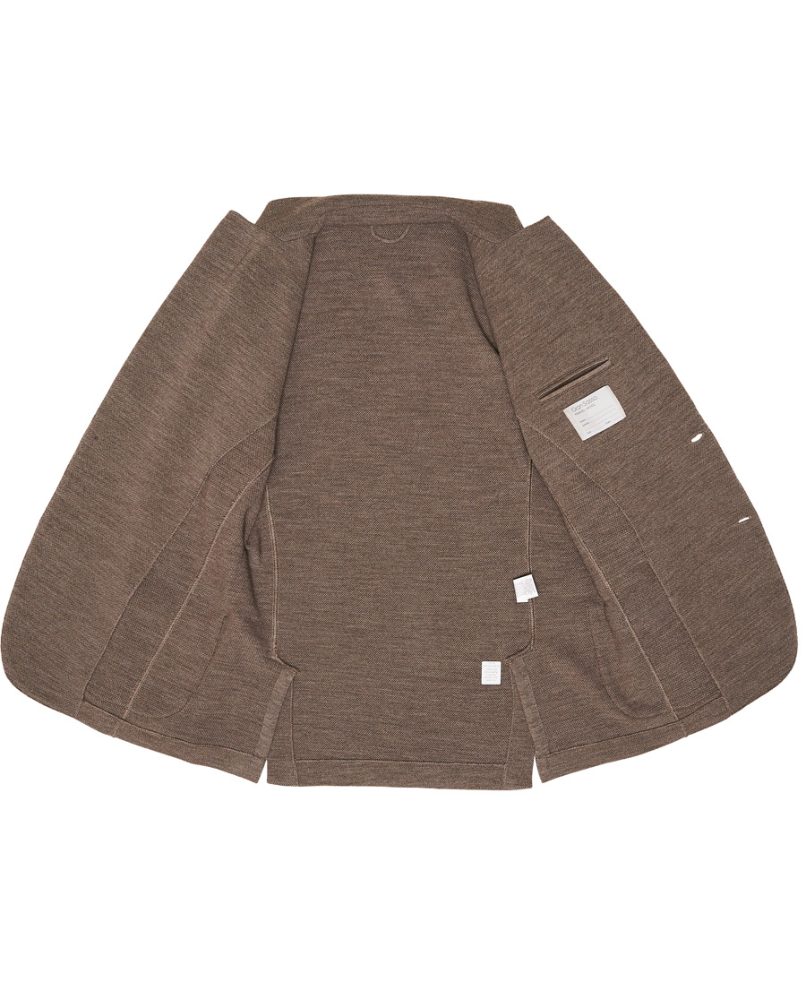 Herre | Blazere & jakker | Gran Sasso | Travel Wool Knitted Blazer Beige