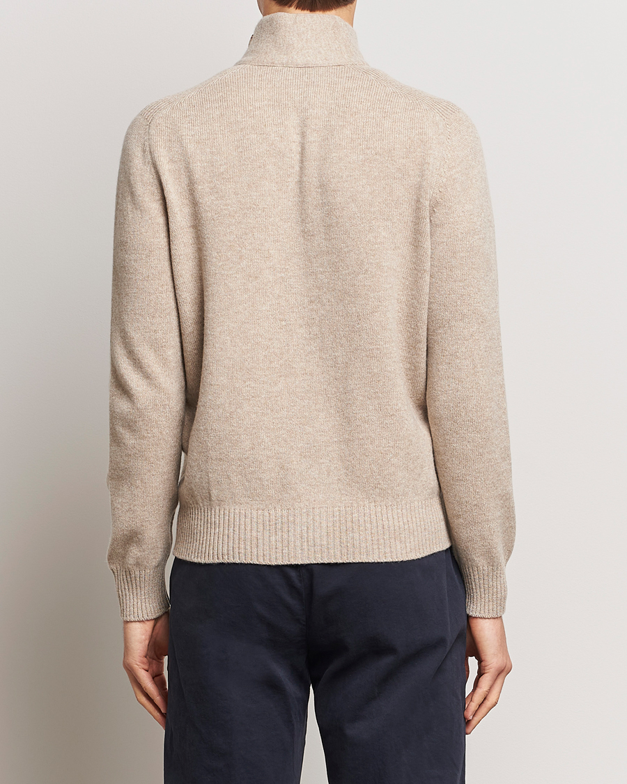 Herre | Trøjer | Gran Sasso | Heavy Wool Cardigan Taupe Melange
