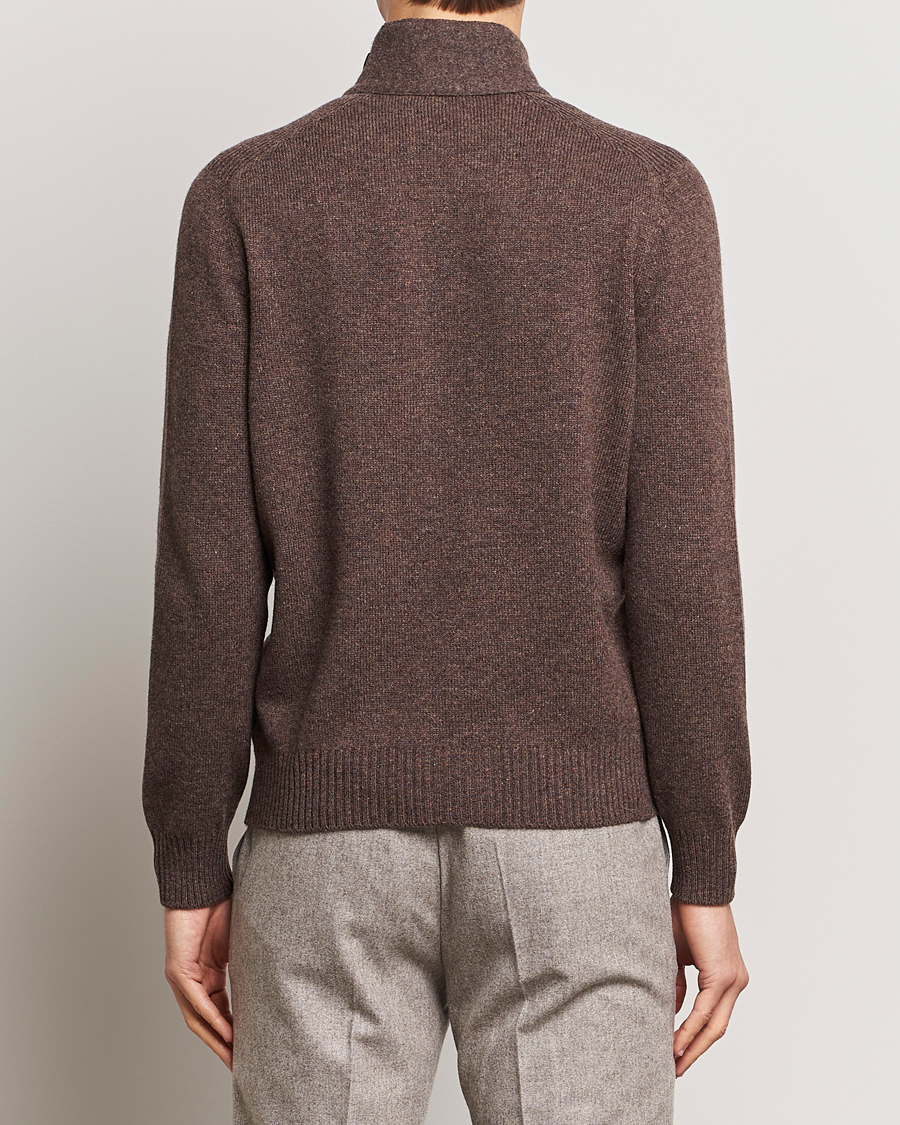 Herre | Trøjer | Gran Sasso | Heavy Wool Cardigan Brown Melange