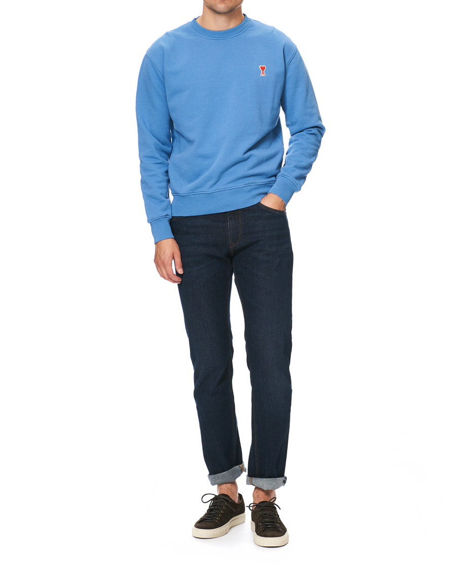 Herre | Trøjer | AMI | Heart Logo Sweatshirt Blue
