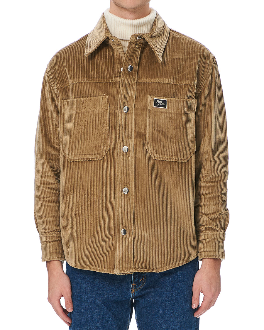 Herre | Jakker | AMI | Corduroy Shirt Jacket Olive
