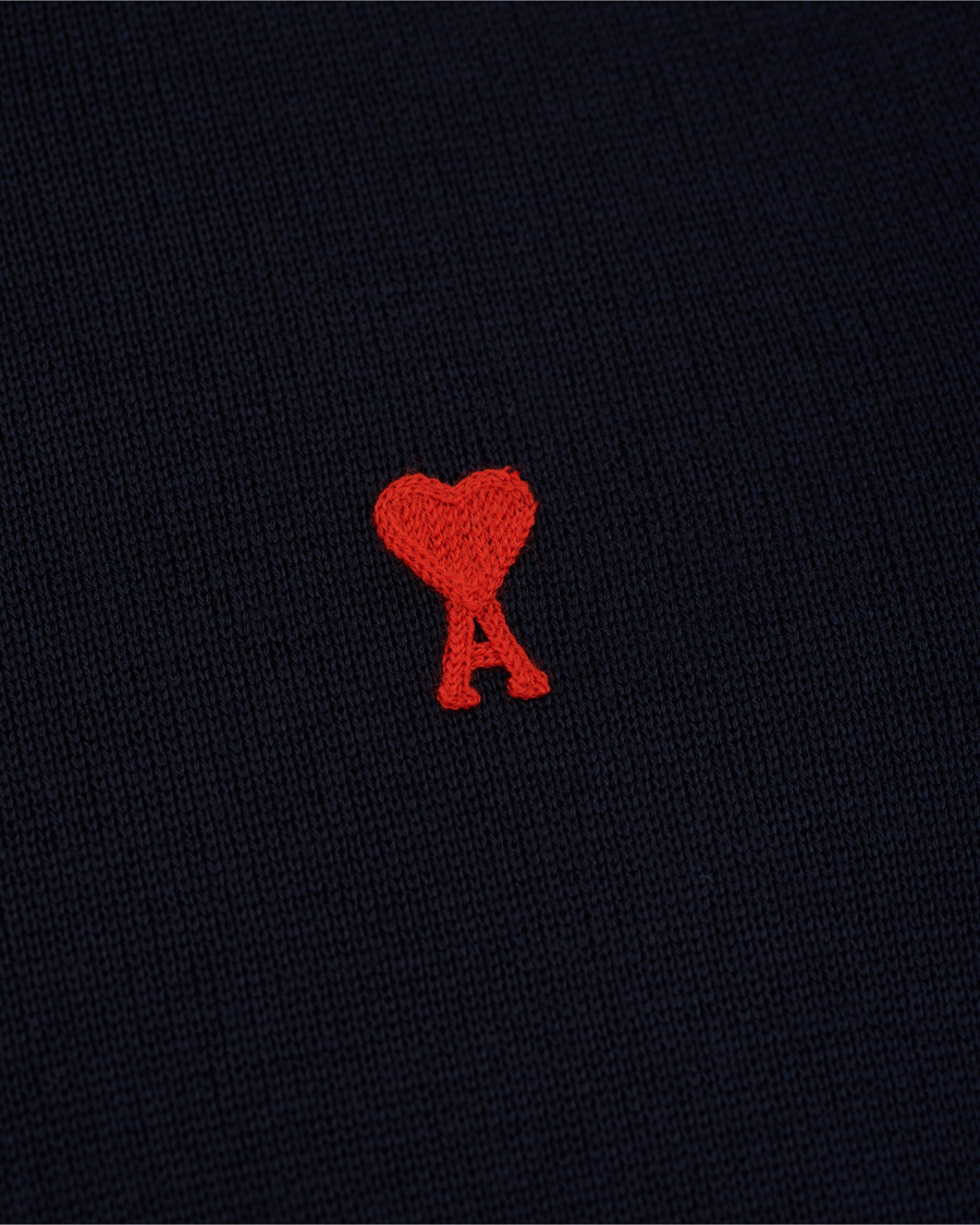 Herre | Trøjer | AMI | Heart Logo Merino Sweater Navy