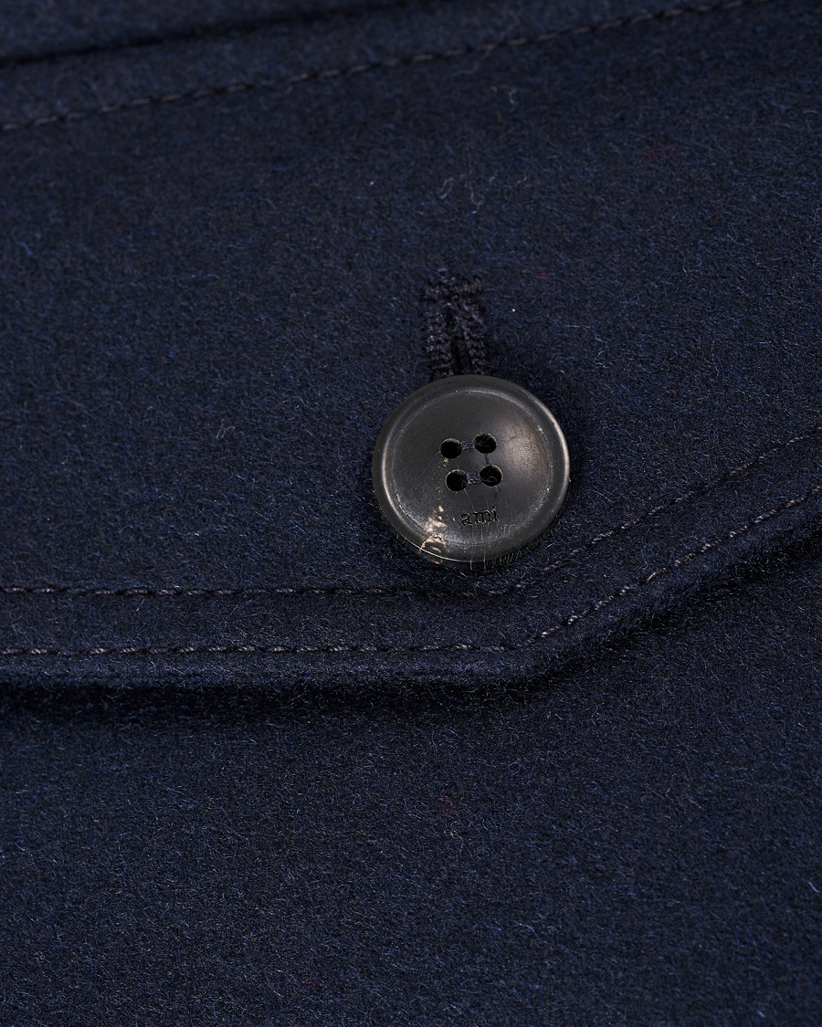 Herre | Jakker | AMI | Shearling Bomber Jacket Navy