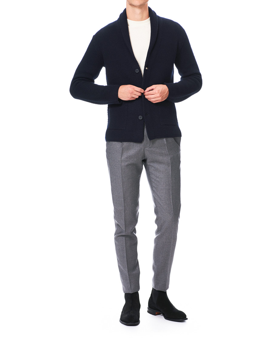 Herre | Trøjer | Altea | Shawl Collar Cardigan Navy