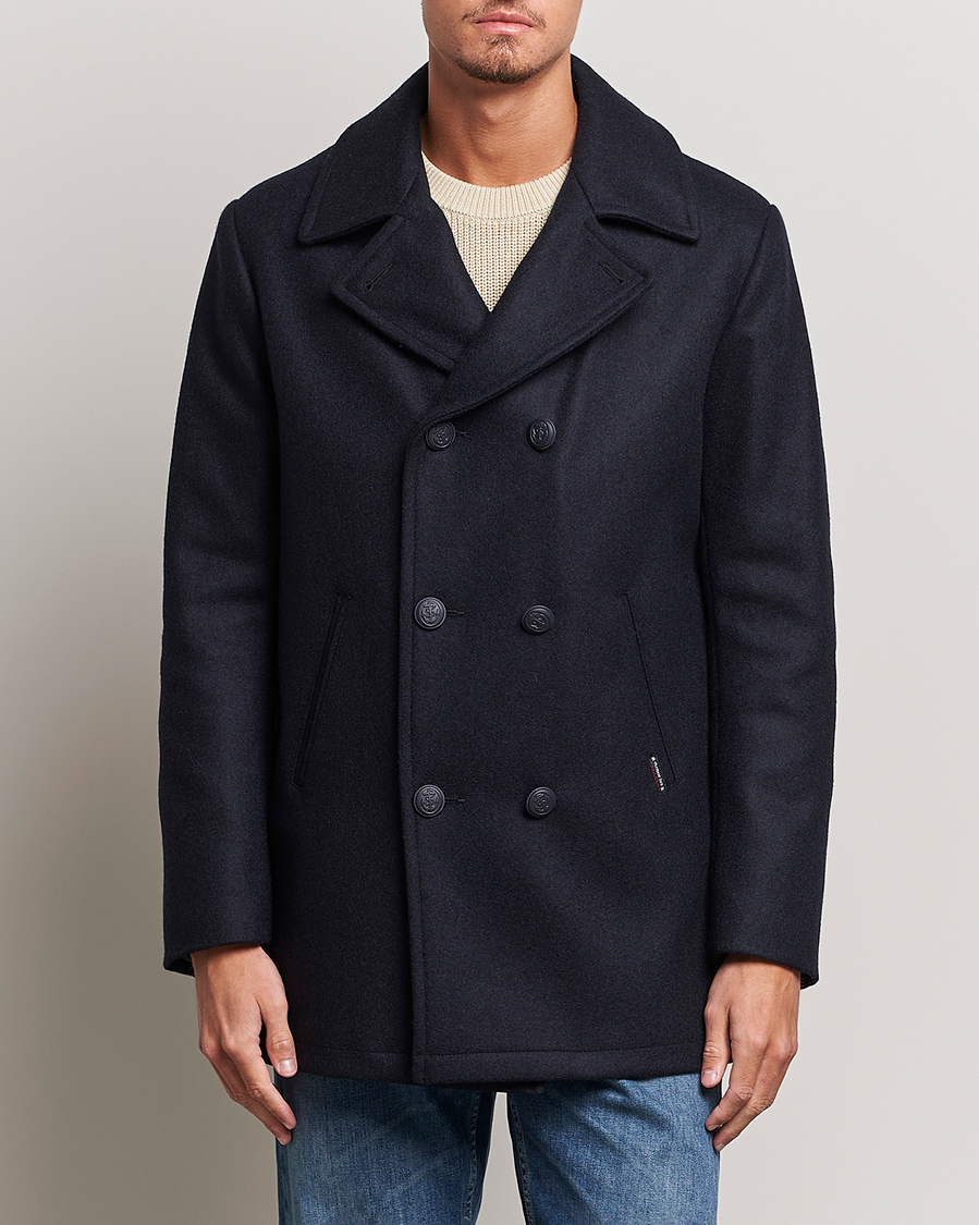 Herre | Moderne jakker | Armor-lux | Kermor Wool Peacoat Navy