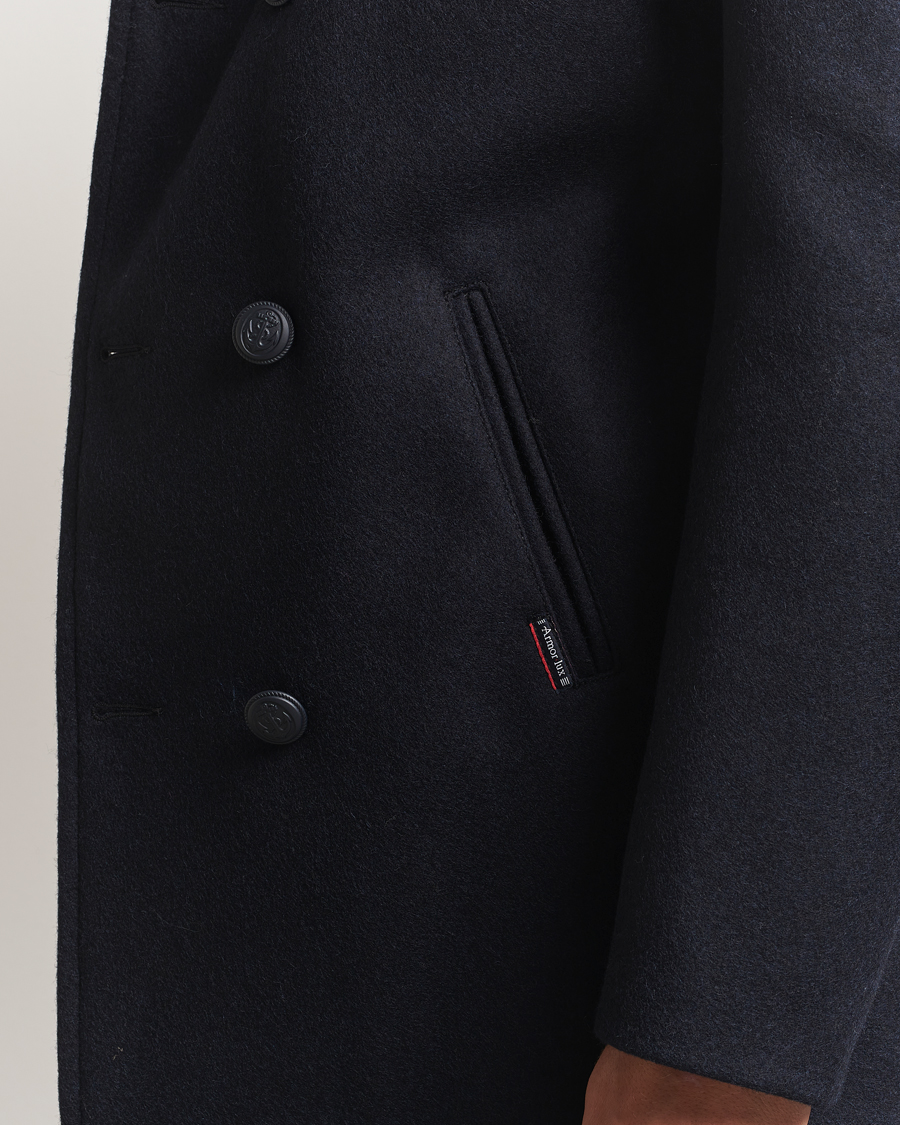 Herre | Jakker | Armor-lux | Kermor Wool Peacoat Navy 46