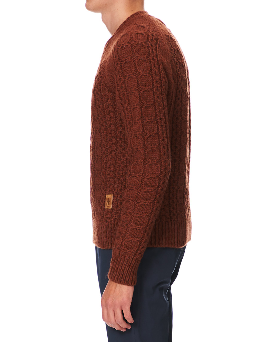 Herre | Trøjer | Bally | Aran Cable Knit Sweater Dark Orange