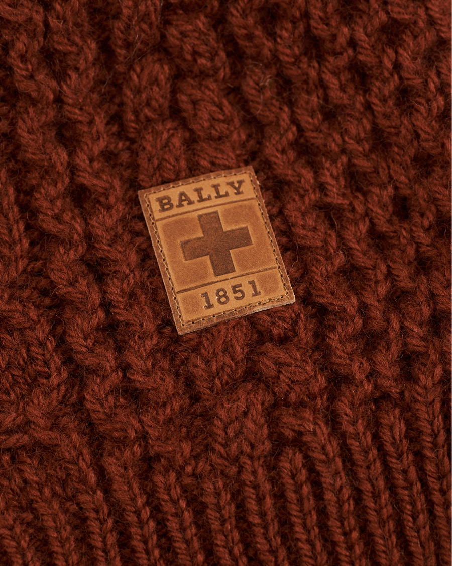 Herre | Trøjer | Bally | Aran Cable Knit Sweater Dark Orange