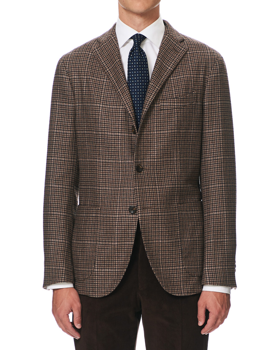 Herre | Blazere & jakker | Boglioli | K Jacket Houndstooth Blazer Brown