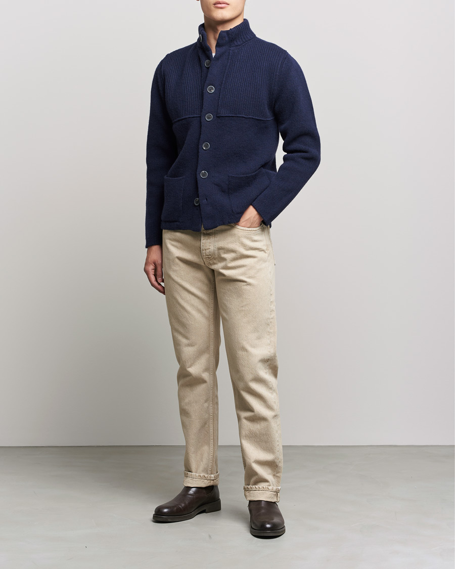 Herre | Trøjer | Inis Meáin | Heavy Wool Cardigan Navy