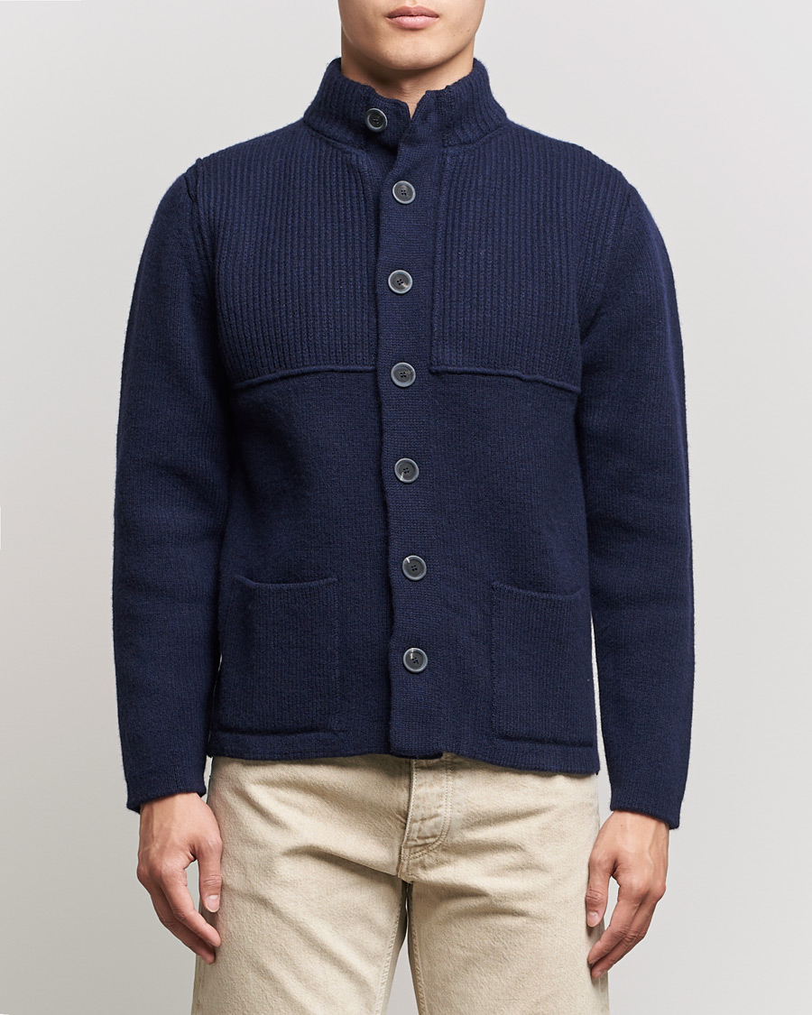 Herre | Trøjer | Inis Meáin | Heavy Wool Cardigan Navy