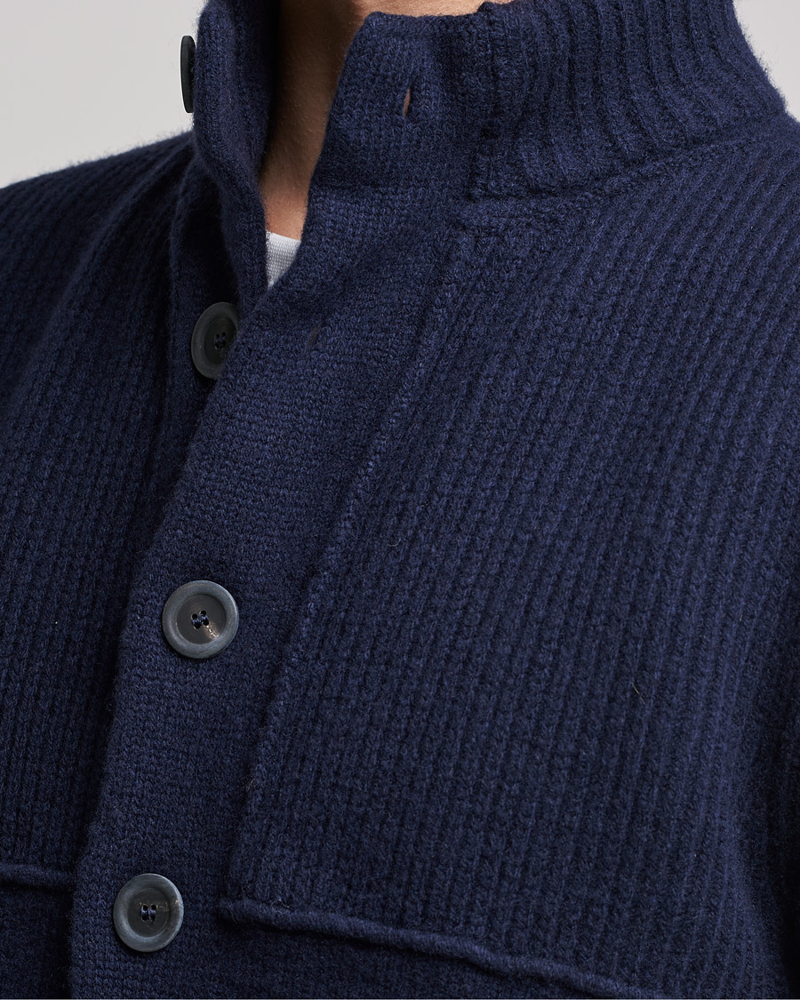 Herre | Trøjer | Inis Meáin | Heavy Wool Cardigan Navy