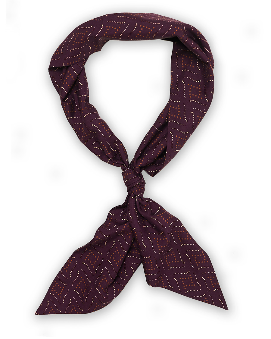 Herre | Camoshita Vintage Print Silk Scarf Burgundy | Camoshita | Vintage Print Silk Scarf Burgundy