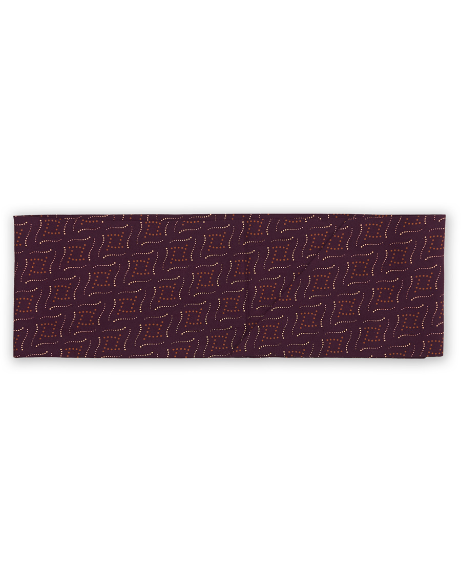 Herre | Camoshita Vintage Print Silk Scarf Burgundy | Camoshita | Vintage Print Silk Scarf Burgundy