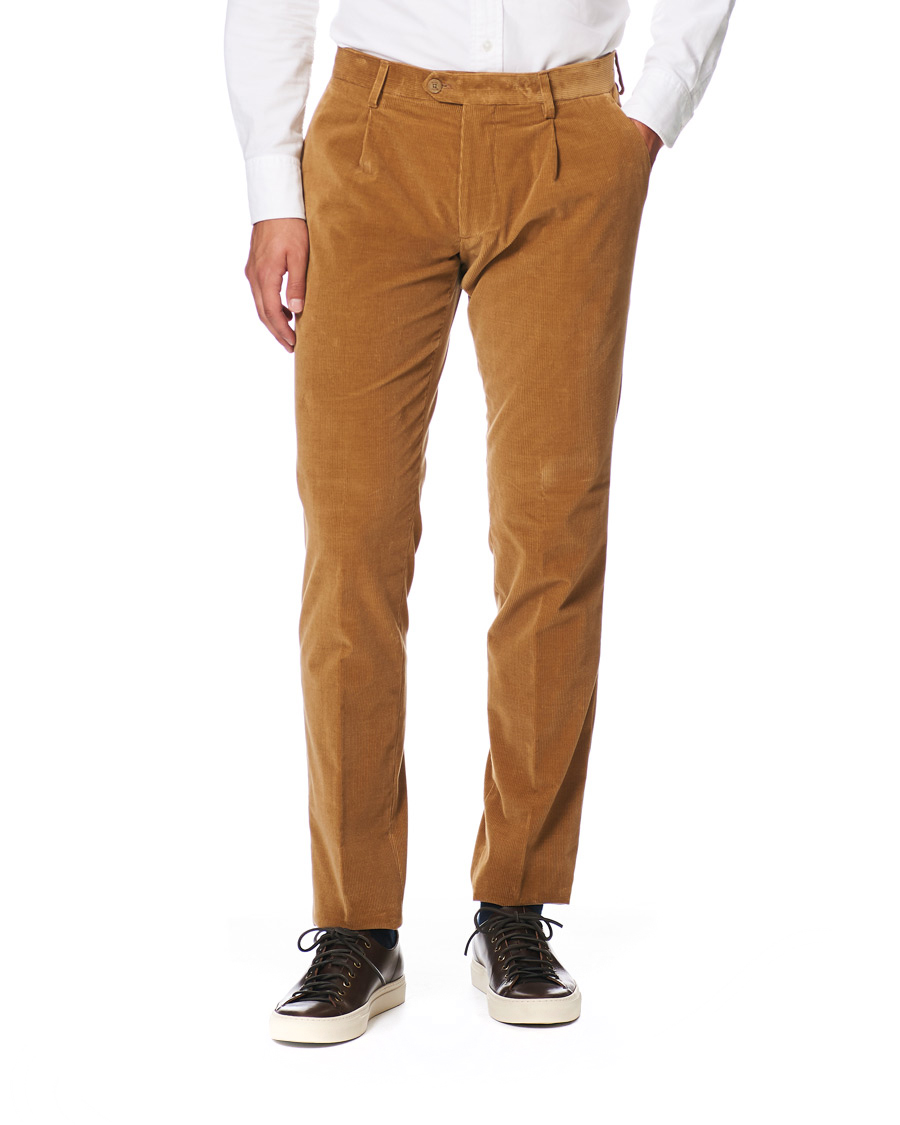Herre | Bukser | Etro | Pleated Corduroy Trousers Khaki