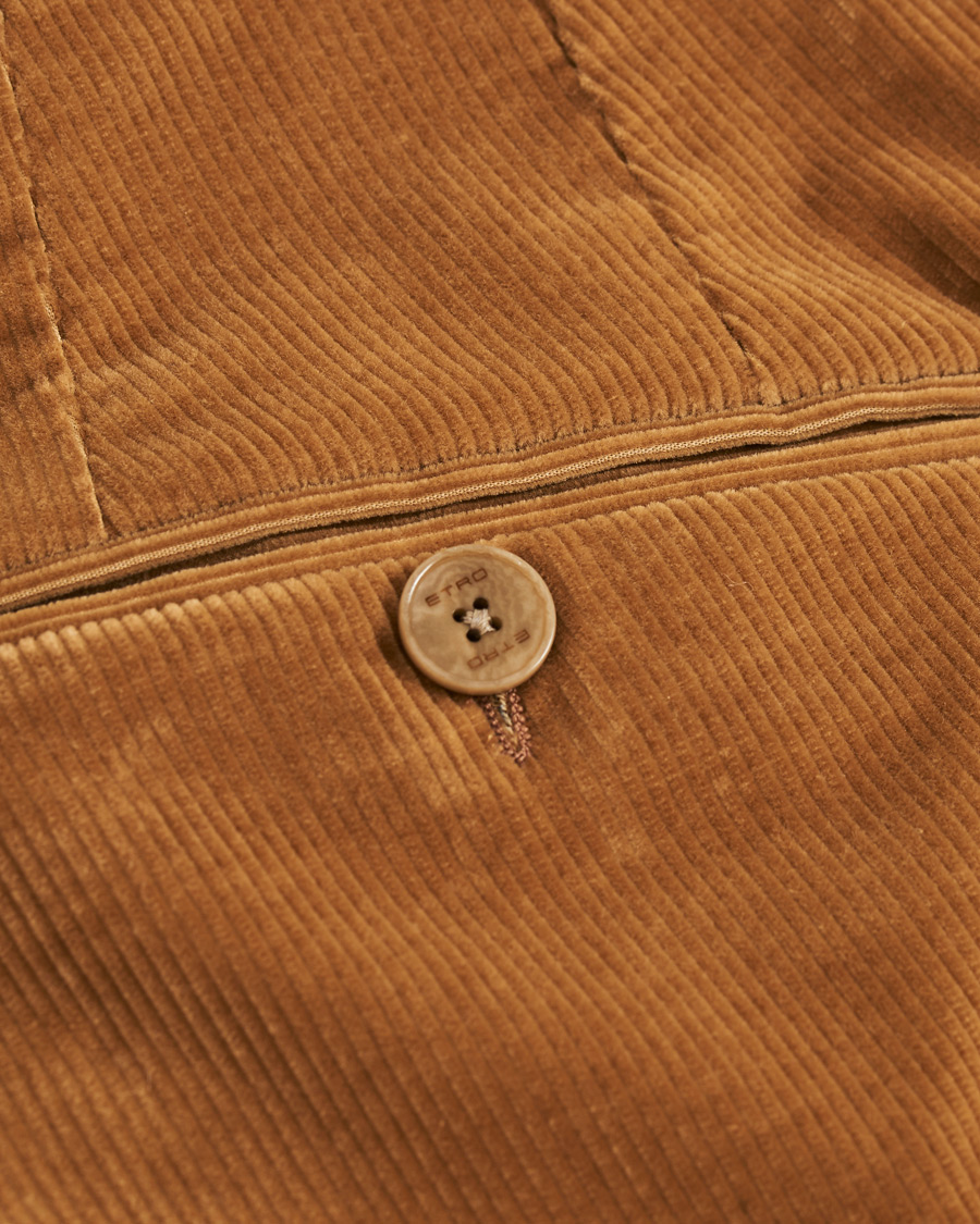 Herre | Bukser | Etro | Pleated Corduroy Trousers Khaki