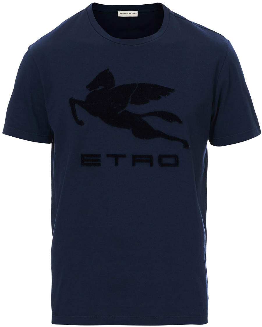 Herre | T-Shirts | Etro | Pegasus Logo T-Shirt Navy
