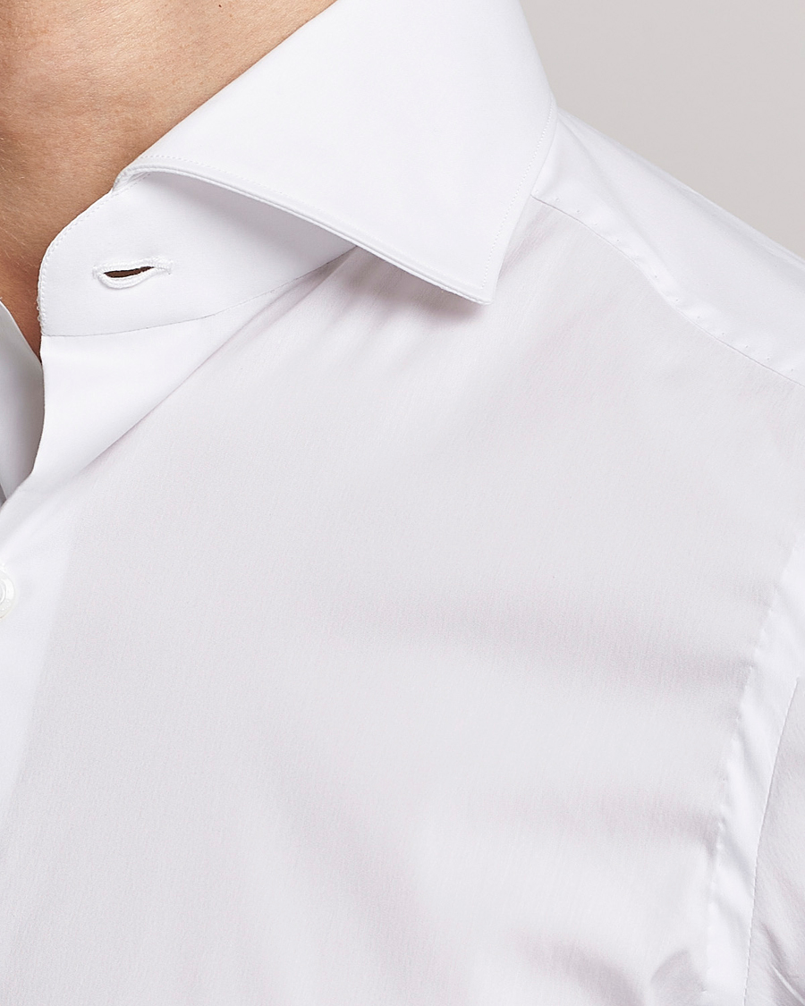 Herre | Skjorter | Finamore Napoli | Milano Slim Fit Stretch Shirt White