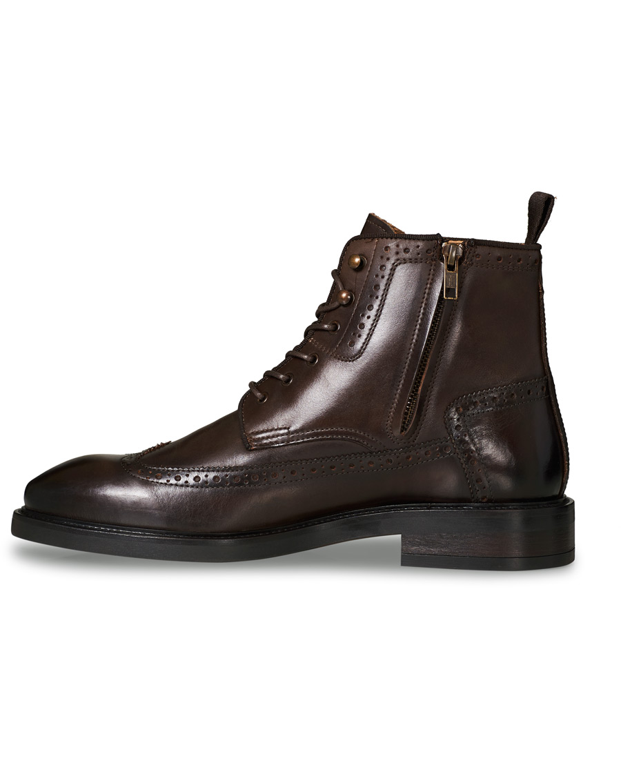 Herre | GANT Flairville Zip High Lace Boot Dark Brown Calf | GANT | Flairville Zip High Lace Boot Dark Brown Calf
