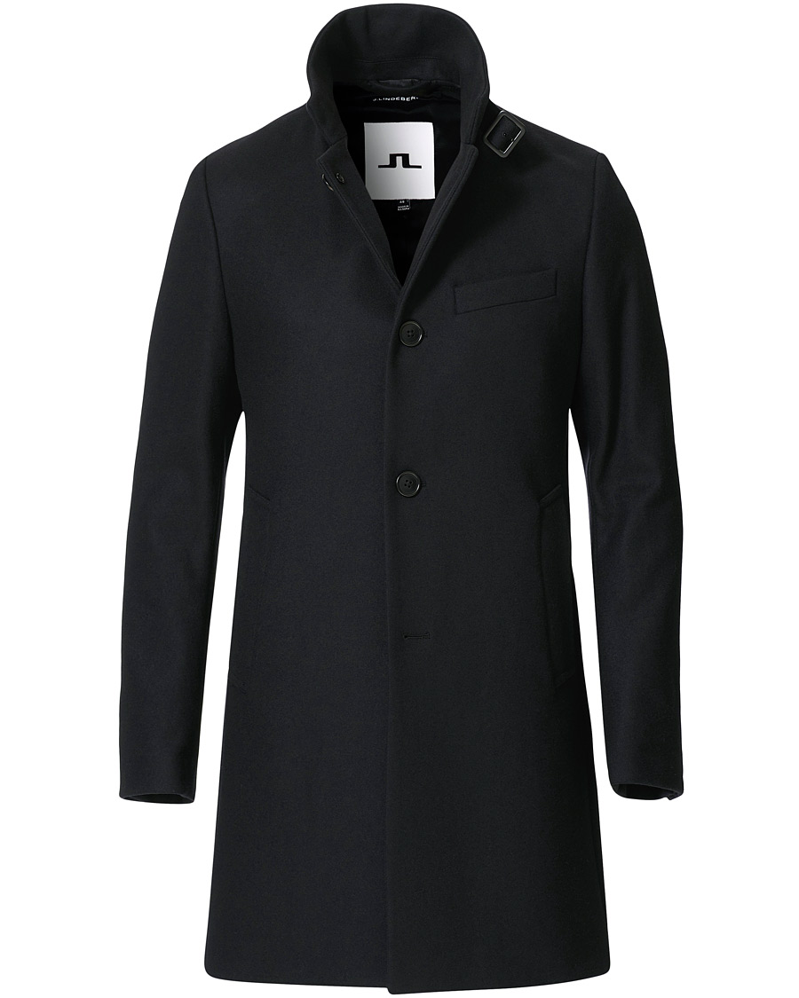 Herre | Jakker | J.Lindeberg | Holger Compact Melton Coat Black