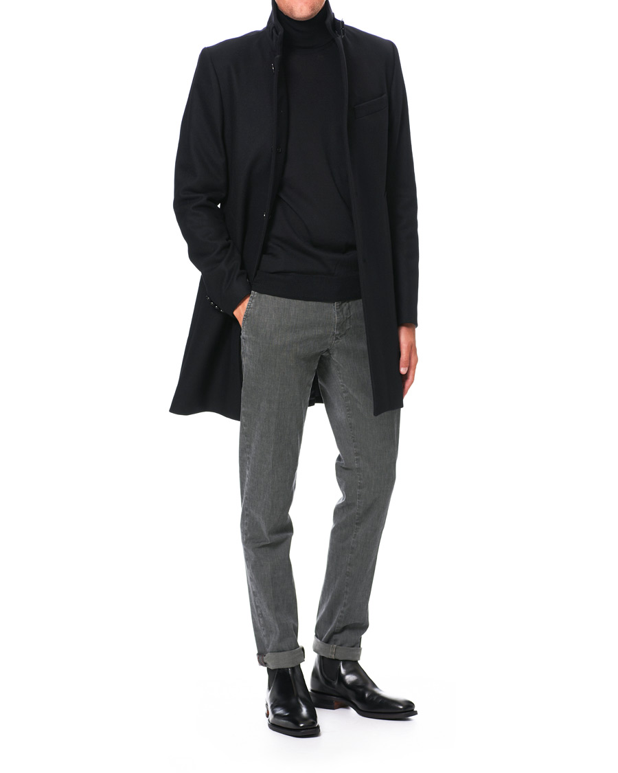 Herre | Jakker | J.Lindeberg | Holger Compact Melton Coat Black