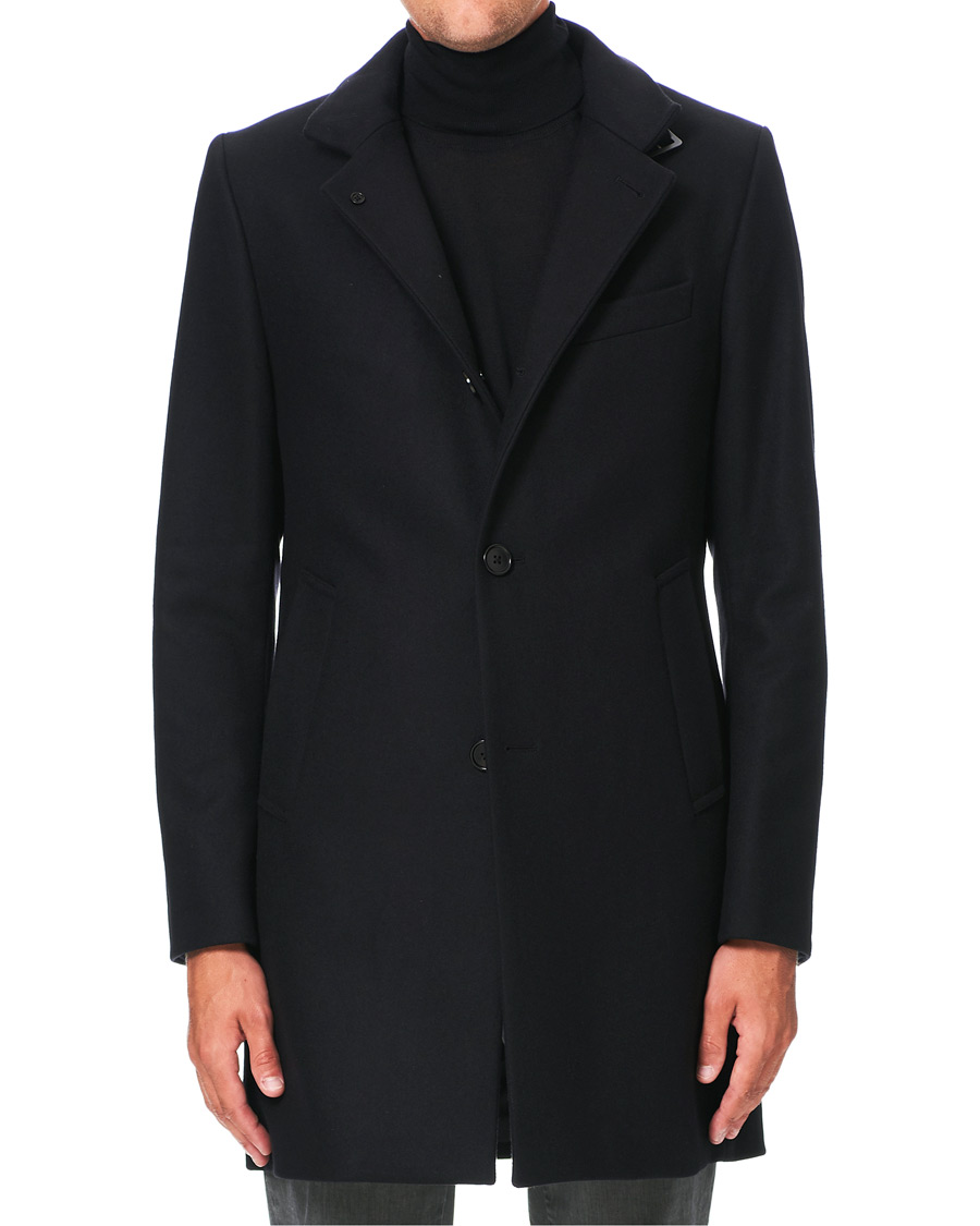 Herre | Jakker | J.Lindeberg | Holger Compact Melton Coat Black