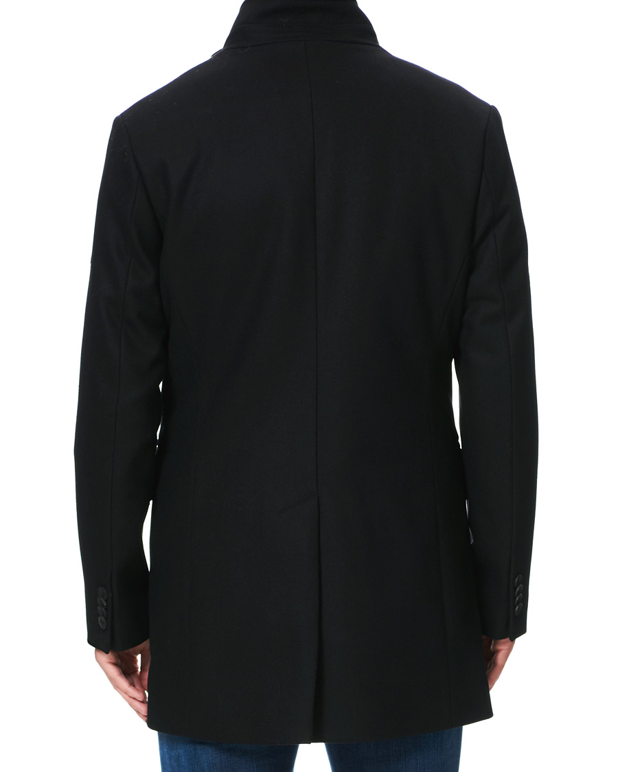 Herre | Jakker | J.Lindeberg | Kali Wool Stand Up Collar Coat Black