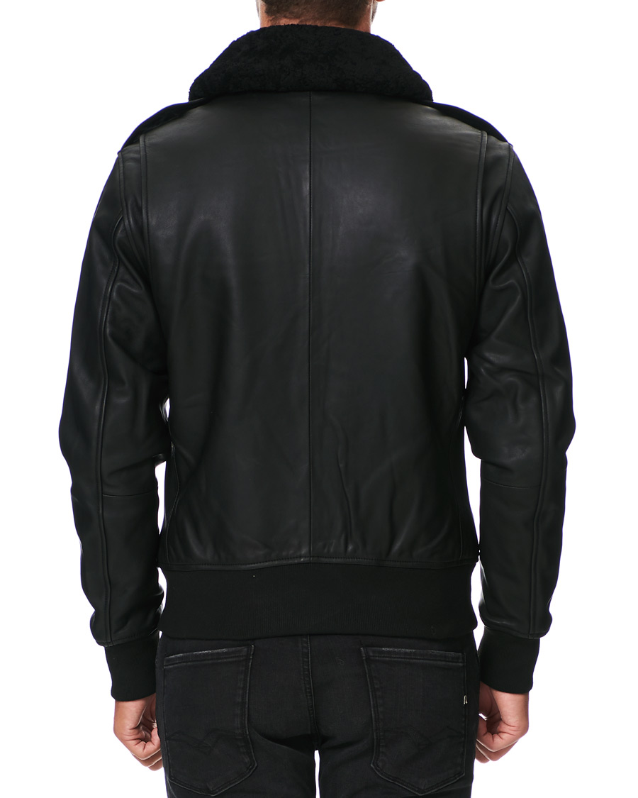Herre | Jakker | J.Lindeberg | Tarrel Shearling Leather Jacket Black