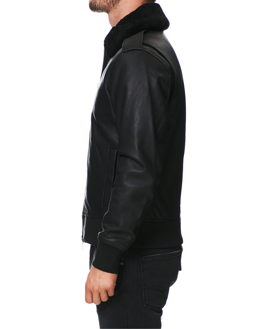 Herre | Jakker | J.Lindeberg | Tarrel Shearling Leather Jacket Black