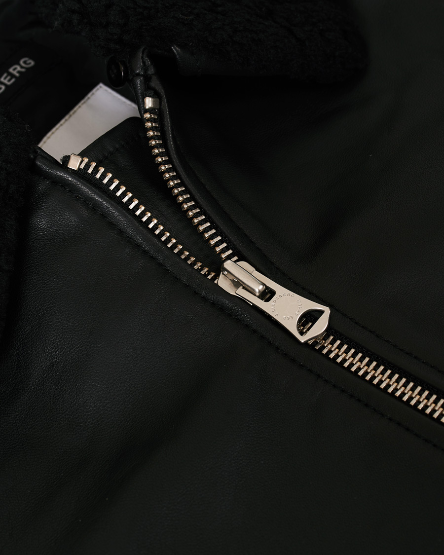 Herre | Jakker | J.Lindeberg | Tarrel Shearling Leather Jacket Black