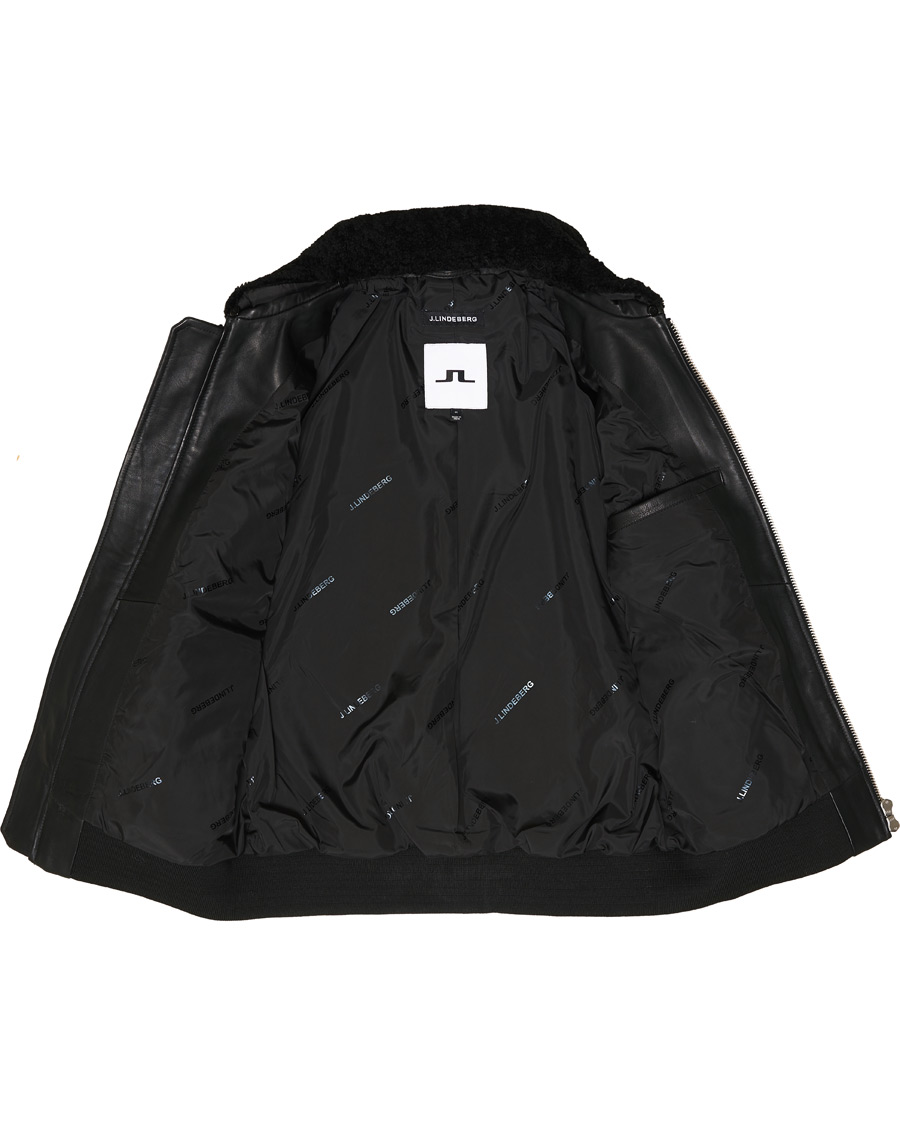 Herre | Jakker | J.Lindeberg | Tarrel Shearling Leather Jacket Black