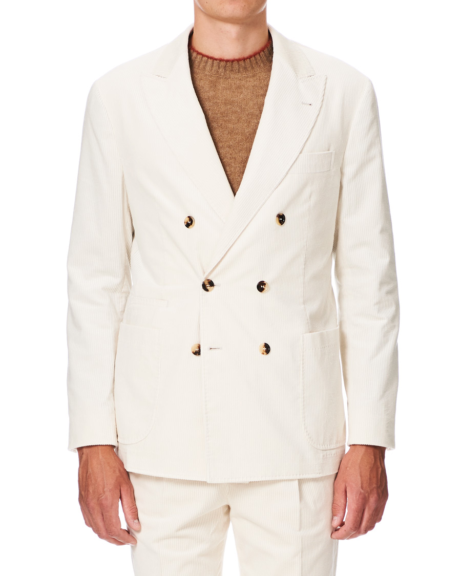Herre | Blazere & jakker | Brunello Cucinelli | Sea Island Cotton Corduroy Blazer Winter White
