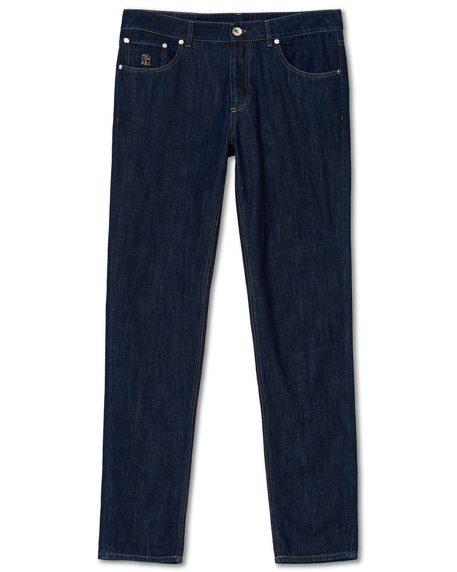 Herre | Jeans | Brunello Cucinelli | Slim Fit 5-Pocket Jeans Dark Indigo
