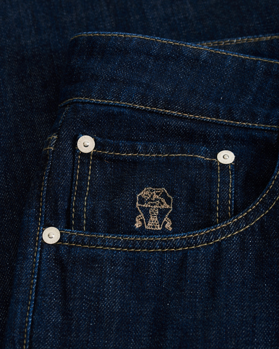 Herre | Jeans | Brunello Cucinelli | Slim Fit 5-Pocket Jeans Dark Indigo