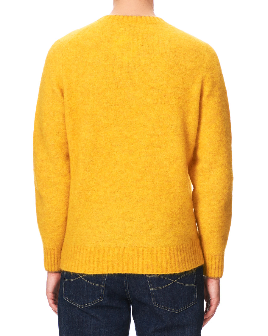 Herre | Trøjer | Brunello Cucinelli | Soft Mohair Crew Neck Sweater Yellow