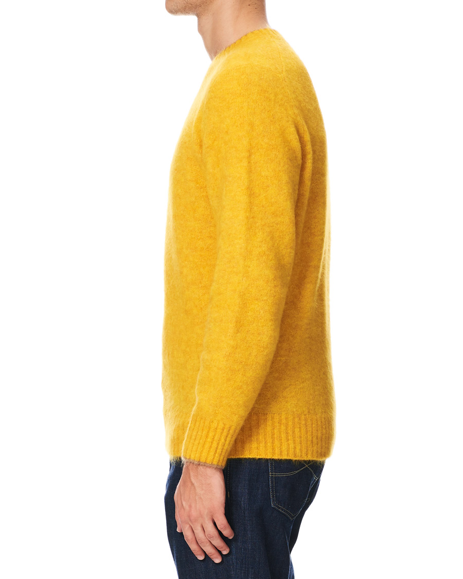 Herre | Trøjer | Brunello Cucinelli | Soft Mohair Crew Neck Sweater Yellow