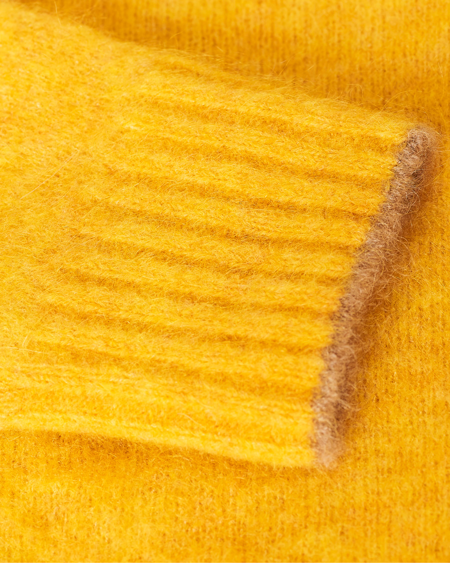 Herre | Trøjer | Brunello Cucinelli | Soft Mohair Crew Neck Sweater Yellow