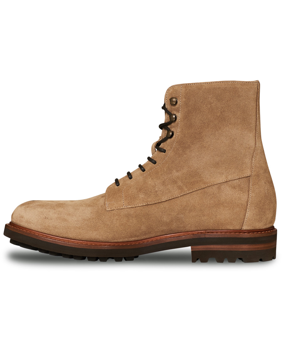 Herre | Brunello Cucinelli Plain Toe Leather Boot Sand Suede | Brunello Cucinelli | Plain Toe Leather Boot Sand Suede